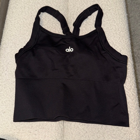 Alo Yoga Seamless Ribbed Favorite Bra Tank - Picture 4 of 5